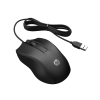 HP 100 Wired Optical Mouse 6VY96AA Wired Ambidextrous Optical Mouse (USB 3.0, Black)