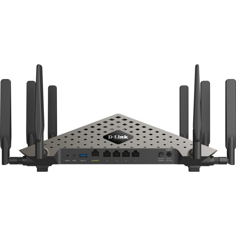 D-Link Wireless AX 6000 Dual Band (11a/b/g/n/ac/ax), 4x4 AX,MU-OFDMA Router, 4 x Gigabit ports, 2.5Gbase-T WAN, 8 external antenna