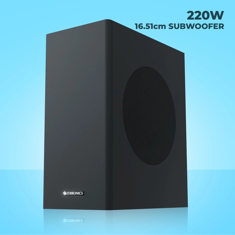 ZEBRONICS ZEB-Juke bar 9530WS Pro Dolby 5.1 550 W Bluetooth Soundbar (Black, 5.1 Channel)