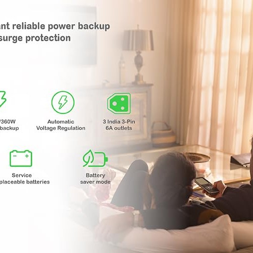 APC Back-UPS BX600C-IN 600VA / 360W UPS | Backup for WiFi Router, Desktop PC & CCTV | 3 Power Backup Outlets