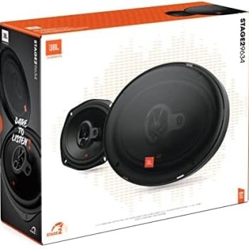 JBL Stage2 9634HI - 600W 6" X 9" (15.2Cm X 23Cm) Three Way Car Speaker with IMPP Cone with PEI Balanced Dome Black