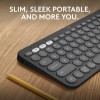Logitech Pebble Keys 2 K380s, Multi-Device Bluetooth Wireless Keyboard with Customisable Shortcuts - Tonal Black