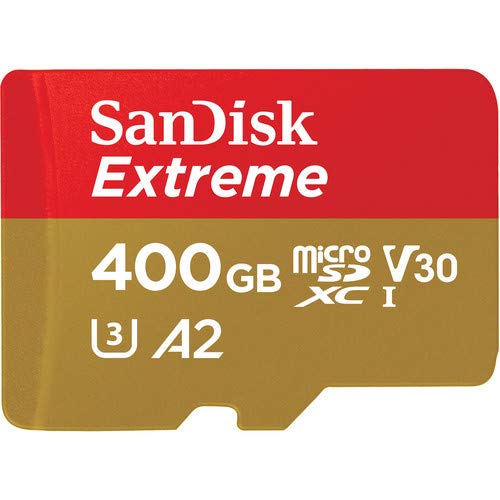 SanDisk Extreme 400GB MicroSDXC UHS-I Card for Compatible Phone, Nintendo Switch, Camera Class 10 U3 (SDSQXA1-400G-GN6MN)