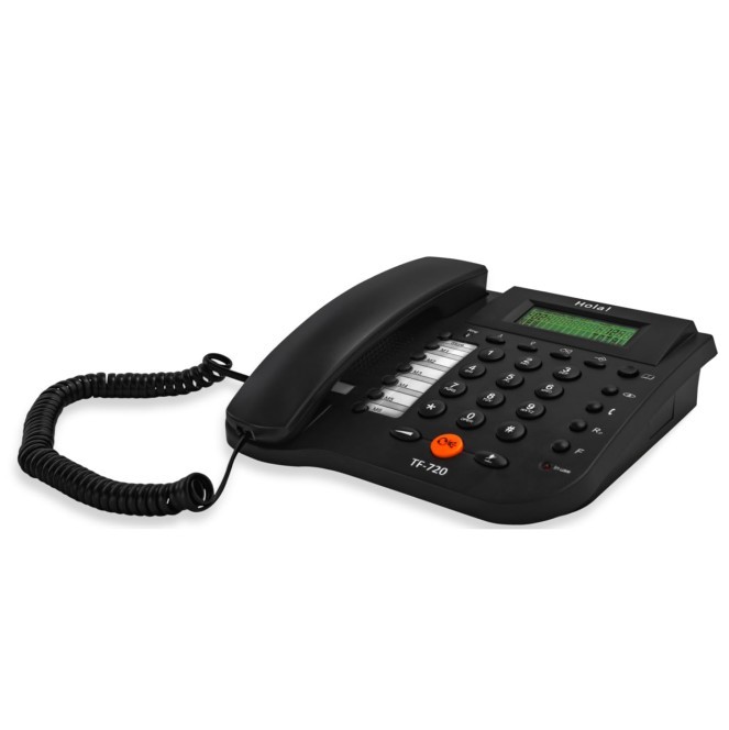 HOLA TF 720 Corded Landline Phone with Caller ID Display, Redial Function, Adjustable Ringer Volume, Wall Mountable Design