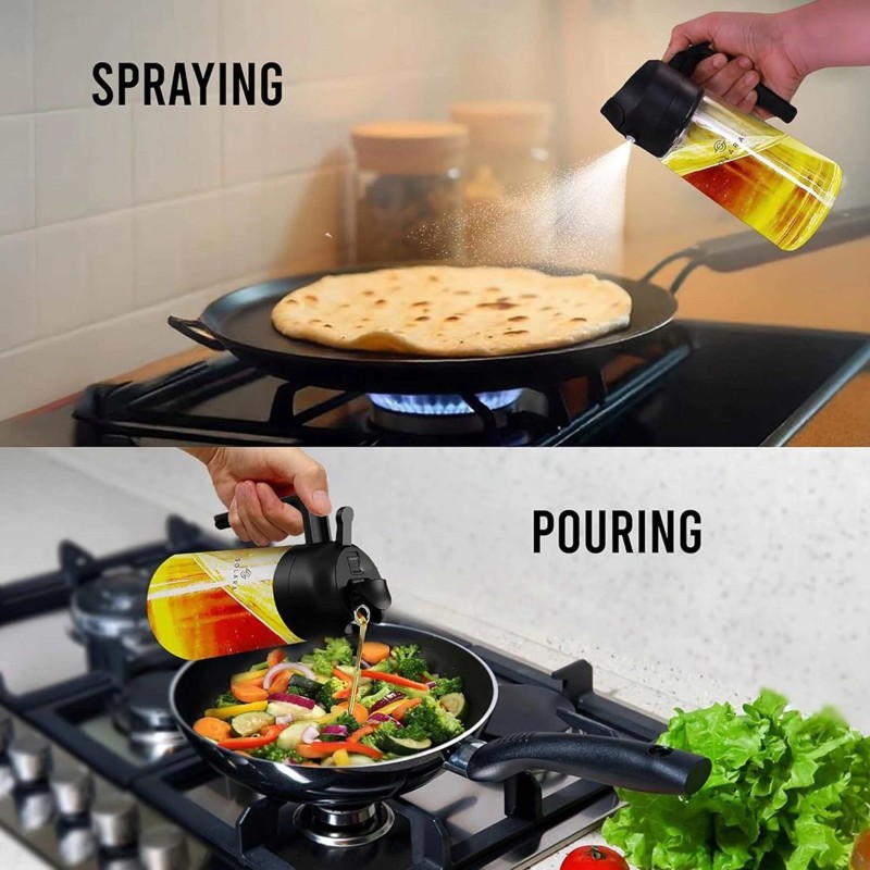 Solara Air Fryer 4.5L with 500ml 2-in-1 Glass Oil Sprayer, Set of 6 Silicone Basket, 360 High Speed Air Circulation, Air Fryer (4.5 L)