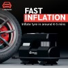 GoMechanic Digital Tyre Inflator for Car - 150 psi, 12V DC Portable Air Pump/Compressor with Digital Tyre Pressure (Gusto T4)