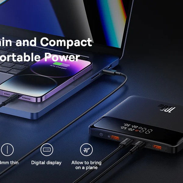 Baseus Blade Power Digital Display Fast Charging Power Bank HD Edition 20000mAh 100W Black