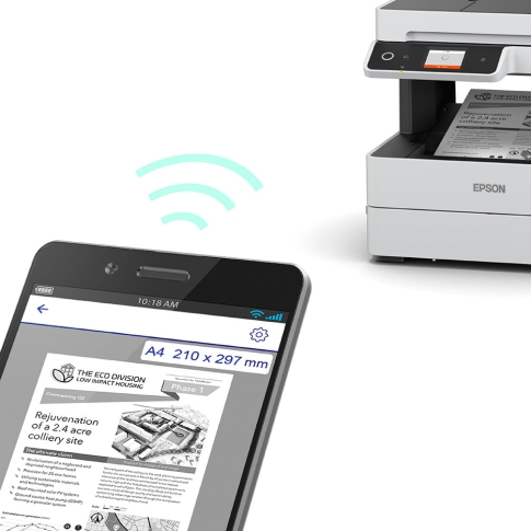 Epson Monochrome M3140 All-in-One Duplex InkTank Printer Print,Copy,Scan FAX,ADF, Black