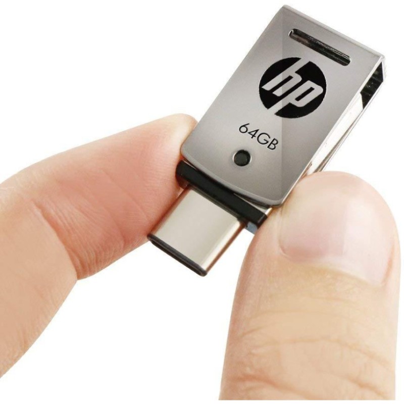 HP X5000M 64 GB OTG Drive Compatible with Netbook, Tablet, Mobile, Television USB 3.1 Metal Case