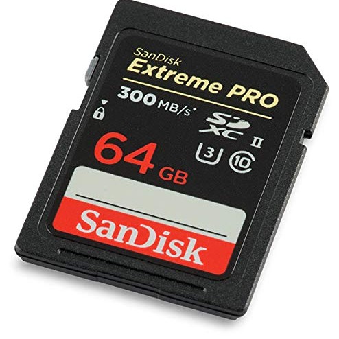 SanDisk Extreme Pro 64GB UHS-II SD Card Works with Canon EOS R6, EOS R5 Mirrorless Camera 300MB/s 4K Class 10 (SDSDXPK-064G-GN4IN)