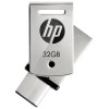 HP X5000M 32 GB OTG Drive Compatible with Netbook, Tablet, Mobile, Television USB 3.1 Metal Case (Silver, Type A to Type C)