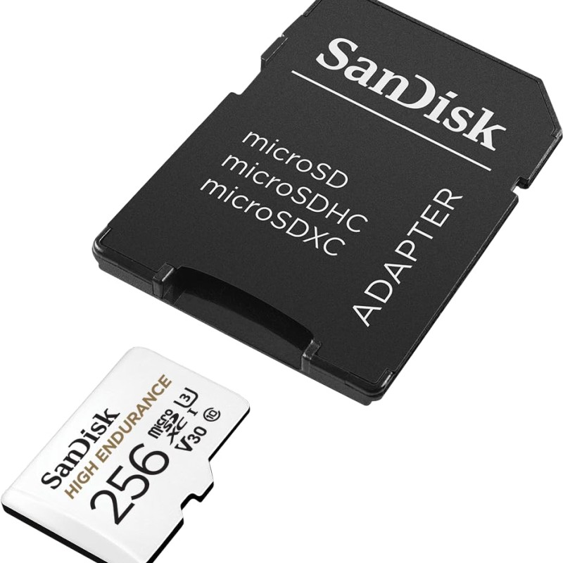 SanDisk 256GB High Endurance Video microSDXC Card with Adapter for Dash Cam SDSQQNR-256G-GN6IA