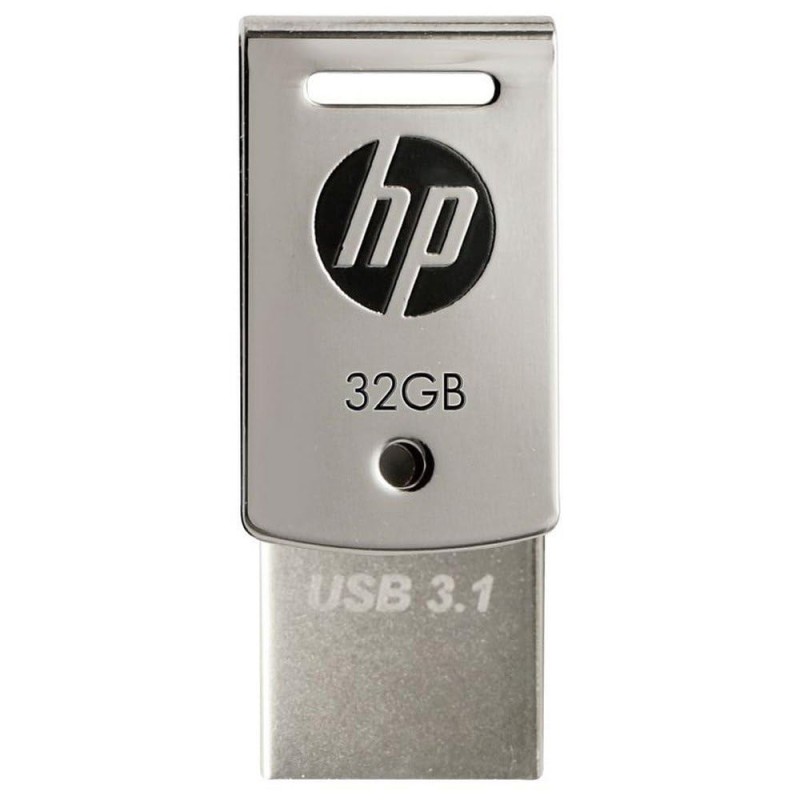 HP X5000M 32 GB OTG Drive Compatible with Netbook, Tablet, Mobile, Television USB 3.1 Metal Case (Silver, Type A to Type C)