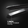 Ikonic Professional Women Hair Straightener with Auto ShutOff Technology Slim Titanium Shine 2.0 Hair Straightener (Black)