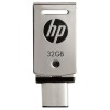HP X5000M 32 GB OTG Drive Compatible with Netbook, Tablet, Mobile, Television USB 3.1 Metal Case (Silver, Type A to Type C)