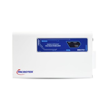 Microtek EM 4170+ Automatic Air Conditioners (A.C.) Voltage Stabilizer upto 1.5 Ton Working Power 170V-270V (White) EM4170+