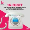 Beetel M73 Caller Id Corded Landline Phone with 16 Digit LCD Display, Retro Design, Alphanumeric Keypad, 2-Way Speaker Phone, Adjustable Ringer Volume