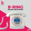 Beetel M73 Caller Id Corded Landline Phone with 16 Digit LCD Display, Retro Design, Alphanumeric Keypad, 2-Way Speaker Phone, Adjustable Ringer Volume