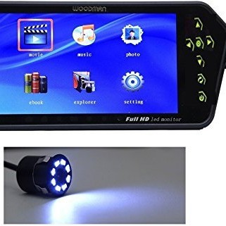 Woodman 7SLEDC 7-inch Car LED Screen with USB and Bluetooth (Black)