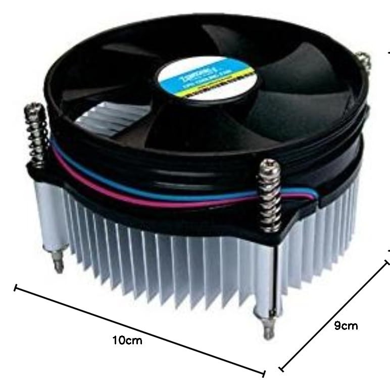 Zebronics CPU Cooling Fan For Socket LGA 775 Cooler (Black)