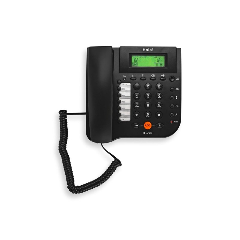 HOLA TF 720 Corded Landline Phone with Caller ID Display, Redial Function, Adjustable Ringer Volume, Wall Mountable Design