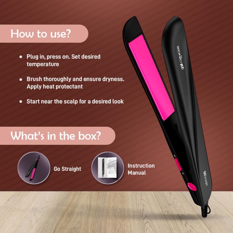 Ikonic Professional IKP-GSP Go Straight Hair Straightener (Purple)