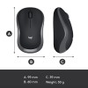 Logitech M186 Wireless Mouse, 2.4GHz with USB Mini Receiver, 3 Years Battery Life, 1000 DPI Optical Tracking