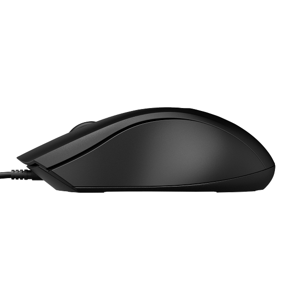 HP 100 Wired Optical Mouse 6VY96AA Wired Ambidextrous Optical Mouse (USB 3.0, Black)