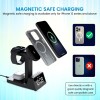 Portronics Bella 2 15W 3 in 1 Magnetic Wireless Charging Station with Digital Alarm Clock Charging Pad