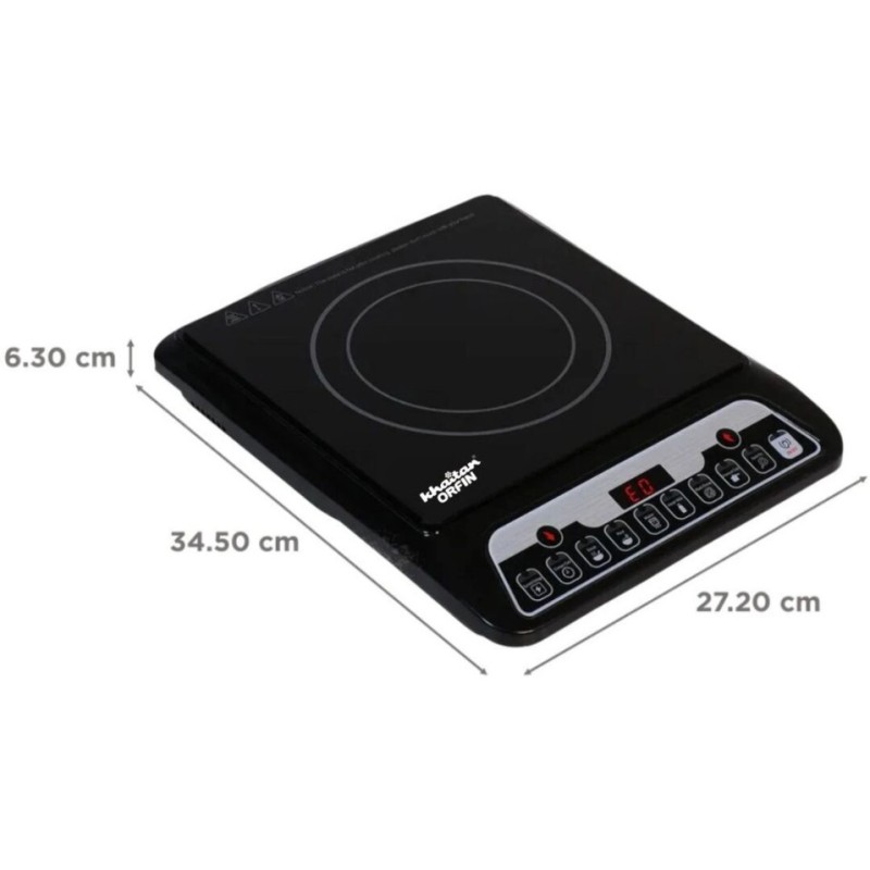 Khaitan Orfin 2000 W Induction Cooktop Touch Panel (Black, KO-432 | 2000 Watts Ultra Slim)