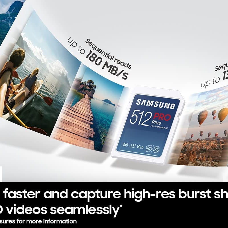 Samsung PRO Plus Full Size 128GB SDXC Memory Card Up to 180 MB/s