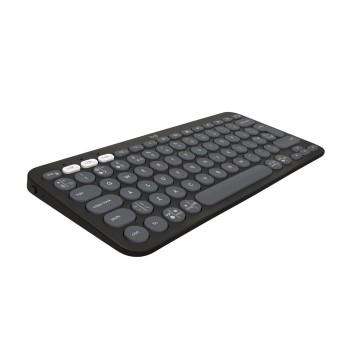 Logitech Pebble Keys 2 K380s, Multi-Device Bluetooth Wireless Keyboard with Customisable Shortcuts - Tonal Black
