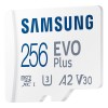 Samsung EVO Plus 256GB microSDXC UHS-I U3 130MB/s Full HD & 4K UHD Memory Card with Adapter (MB-MC256KA)