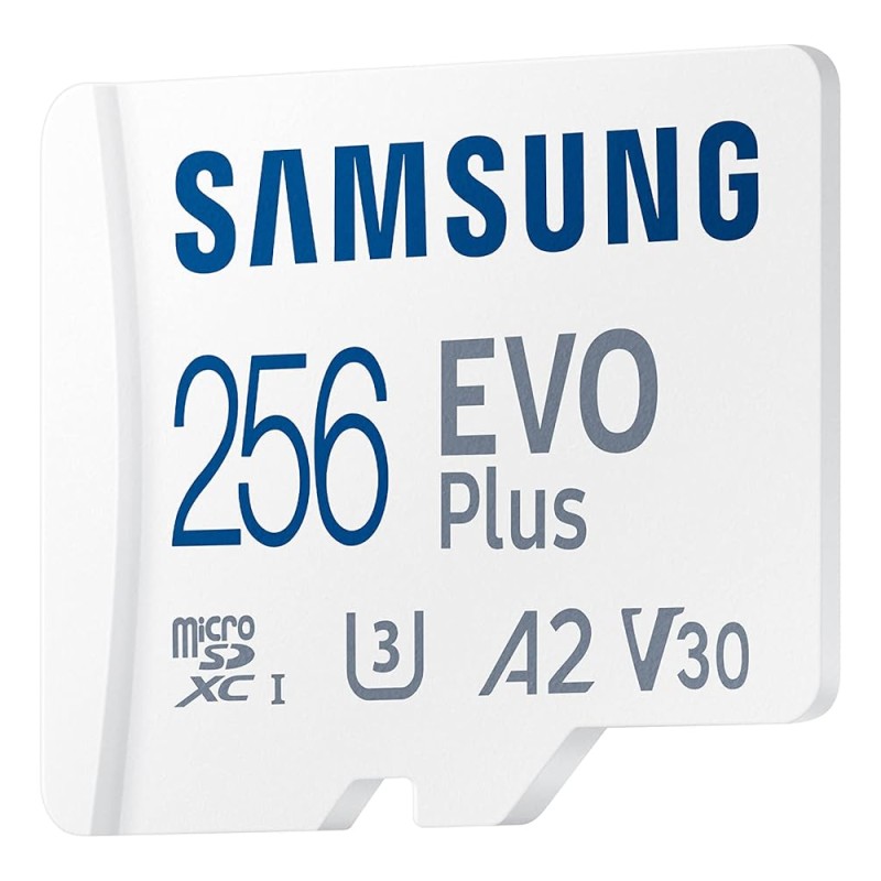 Samsung EVO Plus 256GB microSDXC UHS-I U3 130MB/s Full HD & 4K UHD Memory Card with Adapter (MB-MC256KA)