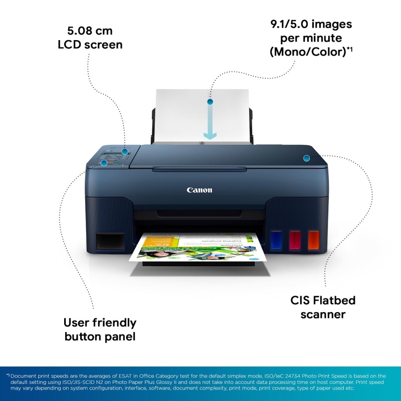 Canon PIXMA G3020 BKIN Multi-function WiFi Color Ink Tank Printer (4 Ink Bottles Included)