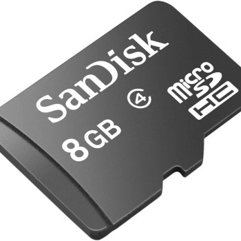 SanDisk MicroSDHC 8GB / SDSDQM-008G-B35 Basic 8 GB MicroSDHC Class 4 4 MB/s  Memory Card Compatible with Mobile