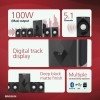 PHILIPS MMS5634/94 5.1 Bluetooth Speaker System for Home, 100W Multimedia Speakers with Powerful woofer, Wireless Audio (Black)