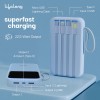 Lifelong Electronics 20000mAh 22.5W Fast Charging Power Bank | 3 Inputs (1 Built-in USB A Cable , Small Pocket Size Powerbank.