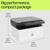 HP LaserJet 1188nw WiFi Printer, Print Copy Scan, Compact Design, Reliable and Fast Printing, Network Support