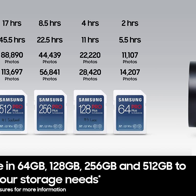 Samsung PRO Plus Full Size 128GB SDXC Memory Card Up to 180 MB/s