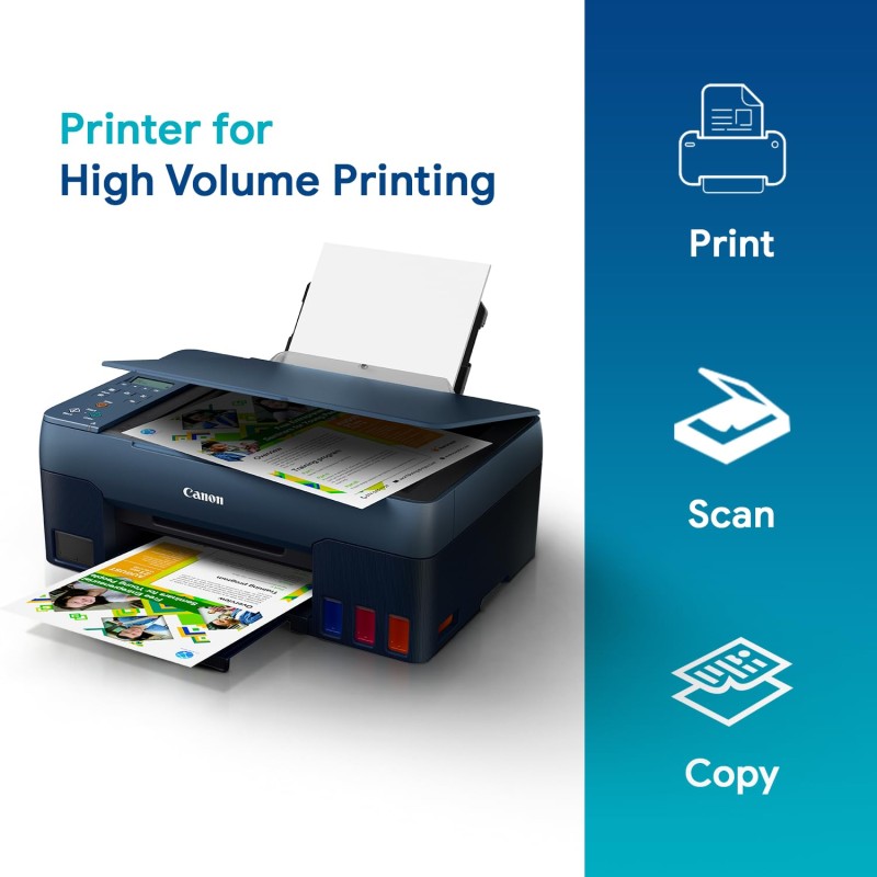 Canon PIXMA G3020 BKIN Multi-function WiFi Color Ink Tank Printer (4 Ink Bottles Included)