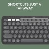 Logitech Pebble Keys 2 K380s, Multi-Device Bluetooth Wireless Keyboard with Customisable Shortcuts - Tonal Black