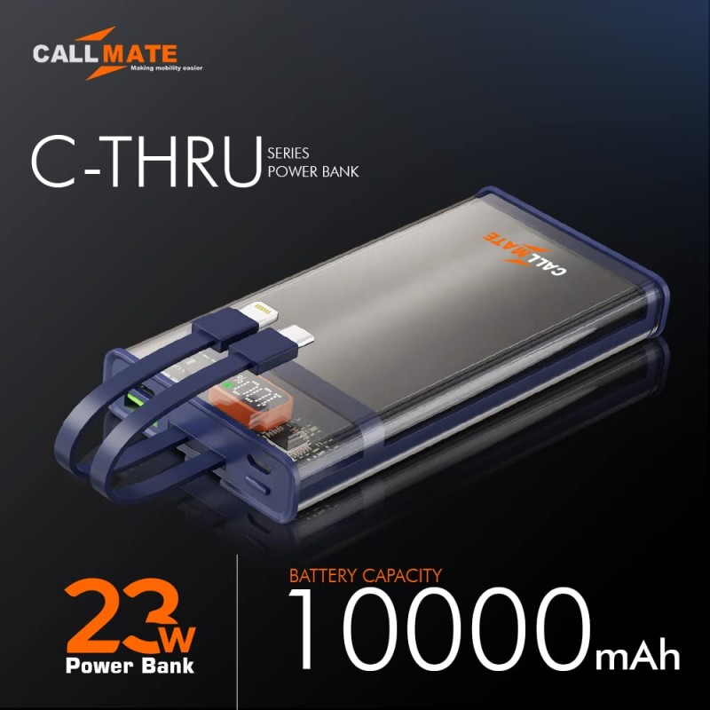 Call mate Callmate 23W Power Bank (Transparent, Lithium Polymer) C-Thru DX135