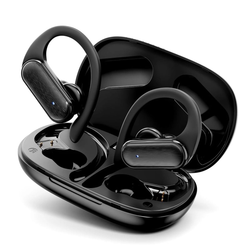 Humble Bluetooth Earbuds with Touch Functionality, 24 Hours Playtime, Noise Cancellation, Touch Controls, Long Battery, (Black)