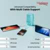 Lifelong Electronics 20000mAh 22.5W Fast Charging Power Bank | 3 Inputs (1 Built-in USB A Cable , Small Pocket Size Powerbank.