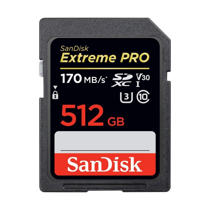 SanDisk 512GB Extreme PRO SDXC UHS-I Card - C10, U3, V30, 4K UHD, SD Card - SDSDXXY-512G-GN4IN