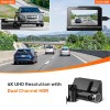 70mai A810 True 4K HDR Dual Dash Cam, Built-in GPS Logger, ADAS, Sony Starvis2 IMX678, 150° Wide, Optional Parking Mode with Motion Detection & Time Lapse, Upto 256GB Supported