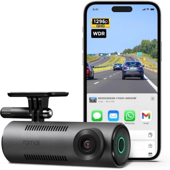 70mai M310 DashCam, 2K Resolution, Type-C Interface, Voice Control, MaiColor Vivid+ Solution, Night Owl Vision