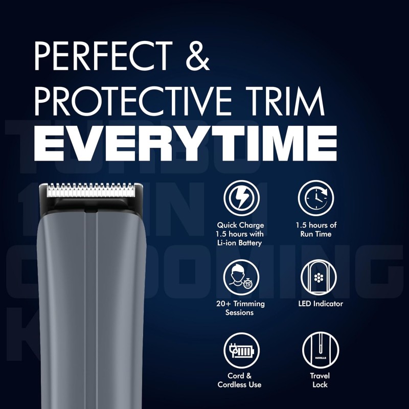 HAVELLS GS6109 Trimmer 90 min Runtime 13 Length Settings (Black)