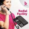 Beetel B11 Corded Landline Phone, Ringer Volume Control, LED for Ring Indication (Black) (B11)